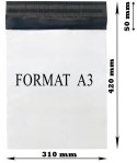 Foliopaki Kurierskie Białe A3 310x420mm - 50 szt.