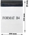Foliopaki Kurierskie Białe B4 260x350mm - 100 szt.