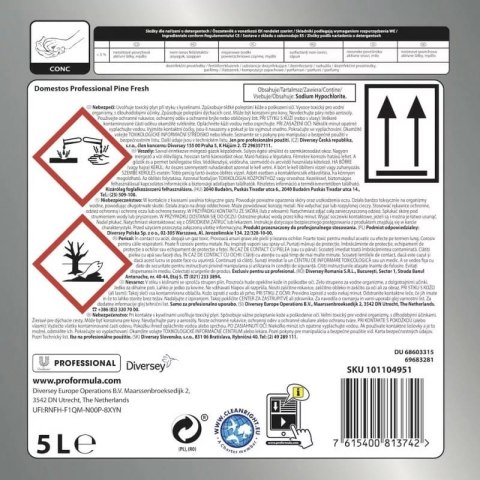 Domestos Płyn Do WC Pine Fresh Zielony 5L