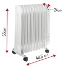 Grzejnik Olejowy (11 żeberek) 2500W ADLER AD 7817