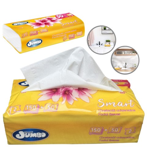 Chusteczki uniwersalne 200 szt. SŁONIK JUMBO SMART folia 2W - 25 op.