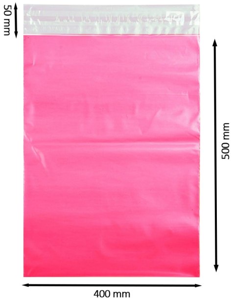 Foliopaki Kurierskie Różowe B3 400x500mm - 500 szt.