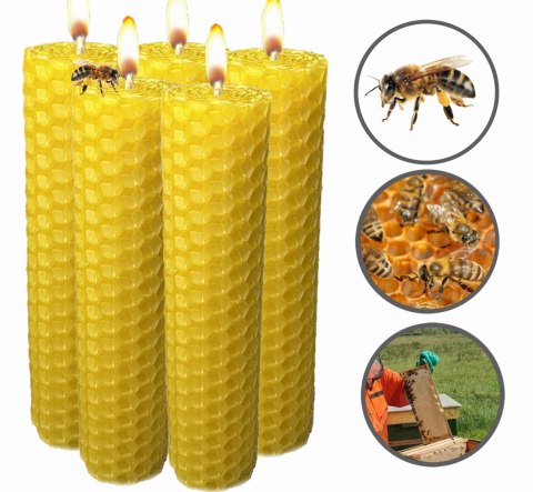 Świeca z Wosku Pszczelego - 5 szt.