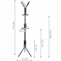 Wieszak Stojący Na Ubrania Czarny PAKO MAT-T-120