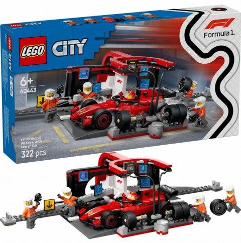 60443 - LEGO City - F1® Pit stop i mechanicy z bolidem Ferrari