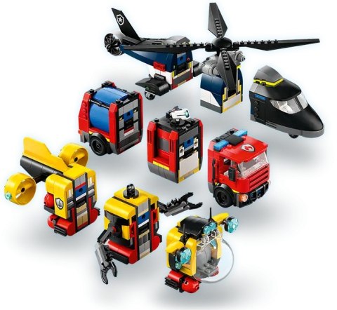 60462 - LEGO City - Zestaw z helikopterem, wozem strażackim i łodzią podwodną