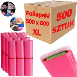 Foliopaki Kurierskie Różowe XL 500x600mm - 500 szt.