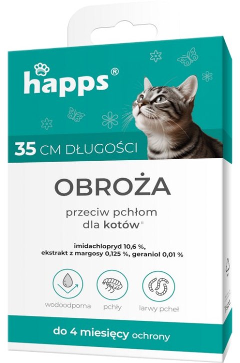 HAPPS - obroża przeciw pchłom dla kotów