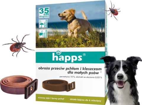HAPPS - obroża przeciw pchłom i kleszczom dla małych psów