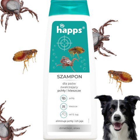 HAPPS - szampon dla psów na pchły i kleszcze 250ml