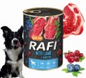 Karma Mokra Dla Psów RAFI z Jagnięciną, Borówką i Żurawiną 400g - 12 szt.