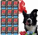Karma Mokra Dla Psów RAFI z Jagnięciną, Borówką i Żurawiną 400g - 12 szt.