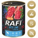Karma Mokra Dla Psów RAFI z Jagnięciną, Borówką i Żurawiną 400g - 24 szt.