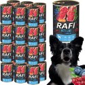 Karma Mokra Dla Psów RAFI z Jagnięciną, Borówką i Żurawiną 400g - 24 szt.