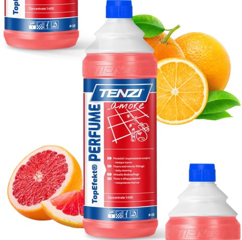TENZI Top Efekt Perfume AMORE czerwony - Płyn do mycia posadzek i pielęgnacji - Zapachowy - 1L