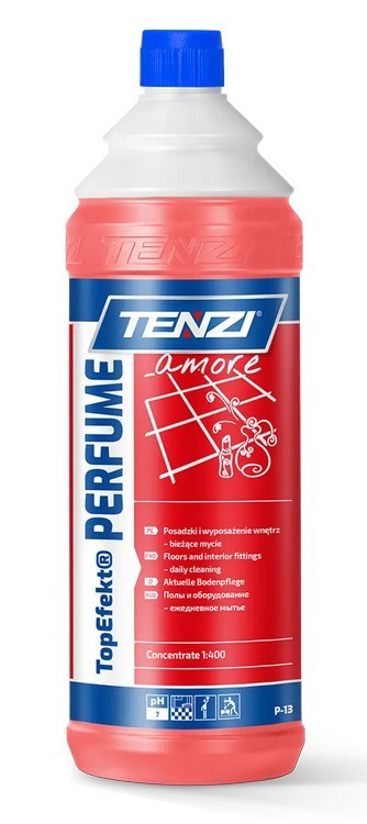 TENZI Top Efekt Perfume AMORE czerwony - Płyn do mycia posadzek i pielęgnacji - Zapachowy - 1L