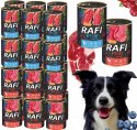 Zestaw 24x400g Karma Mokra Dla Psów RAFI MIX Smaków (Jagnięcina, Wołowina)
