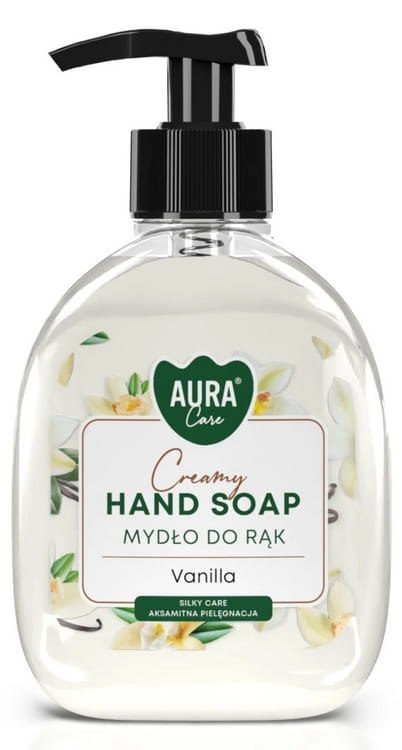 AURA Care Mydło Do Rąk Kremowe Wanilia 300 ml Z Dozownikiem AHS-001-003