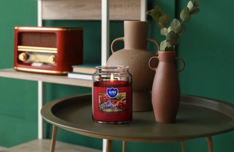 AURA Świeca Zapachowa WANILIA - BURSZTYN 100h snd99-355