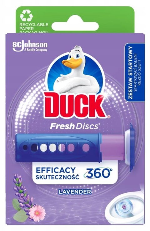 Duck Fresh Discs Lavender - Żelowy Krążek Do Toalety 36ml + Aplikator