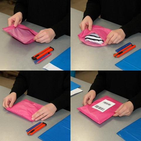 Foliopaki Kurierskie Różowe C3 350x450mm - 100 szt.