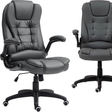 Fotel Biurowy Ze Składanymi Podłokietnikami i Funkcją Odchylania Ciemnoszary PAKO 921-731V81CG