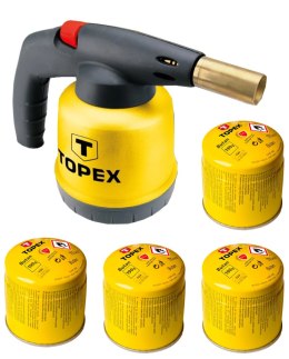 Lampa lutownicza gazowa na naboje 190 g + 4 naboje gazowe z zaworkiem