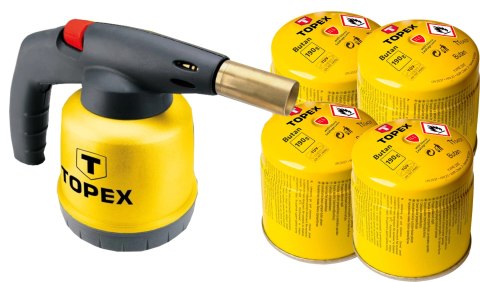 Lampa lutownicza gazowa na naboje 190 g + 4 naboje gazowe z zaworkiem