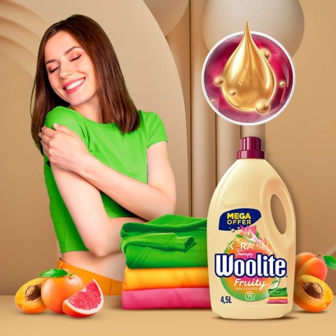 Woolite Fruity do Kolorów z Keratyną 4,5l/75 prań