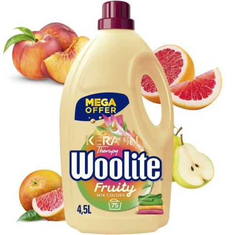 Woolite Fruity do Kolorów z Keratyną 4,5l/75 prań