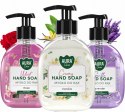 Zestaw 3x300 ml AURA Care Mydło Do Rąk Z Dozownikiem Lawenda Róża Wanilia