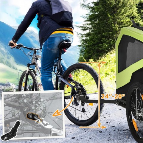 Przyczepka Rowerowa Dla Zwierząt Zielona 170x77x90cm PAKO D00-168V00GN
