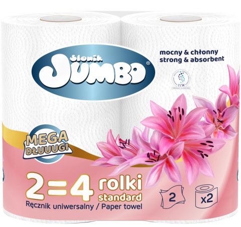 Ręcznik Papierowy 2R SŁONIK JUMBO MEGA DŁUUUGI BIAŁY 2W - 2 Rolki