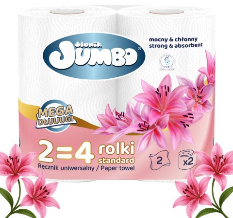 Ręcznik Papierowy 2R SŁONIK JUMBO MEGA DŁUUUGI BIAŁY 2W - 2 Rolki