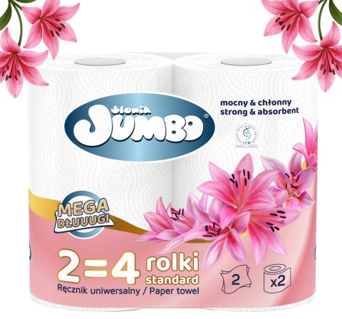 Ręcznik Papierowy 2R SŁONIK JUMBO MEGA DŁUUUGI BIAŁY 2W - 60 Rolek