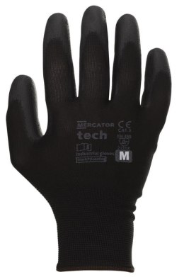Rękawice Robocze MERCATOR Tech Black+Black PU - 1 Para (8 - M)
