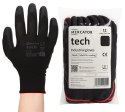 Rękawice Robocze MERCATOR Tech Black+Black PU - 12 Par (7 - S)