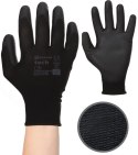 Rękawice Robocze MERCATOR Tech Black+Black PU - 12 Par (8 - M)