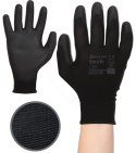 Rękawice Robocze MERCATOR Tech Black+Black PU - 12 Par (8 - M)