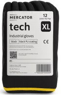 Rękawice Robocze MERCATOR Tech Black+Black PU - 12 Par (9 - L)