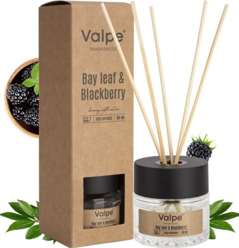 VALPE Dyfuzor Zapachowy Z Patyczkami LIŚĆ LAUROWY - JEŻYNA 50 ml dz50-325