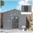 Domek Ogrodowy 213 x 131 x 192 cm Szary 2,43 m² PAKO 84H-352V00SR