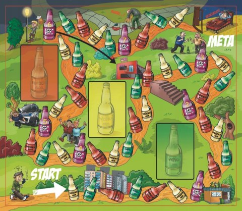 Gra Planszowa Dla Dorosłych - ALKOPRZEPRAWA - Zestaw 5 Gier Imprezowych