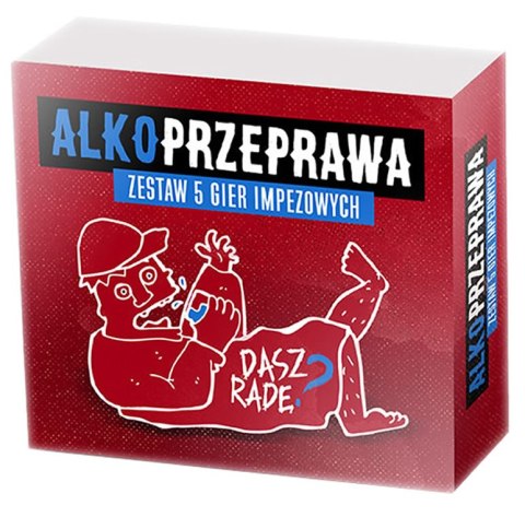 Gra Planszowa Dla Dorosłych - ALKOPRZEPRAWA - Zestaw 5 Gier Imprezowych