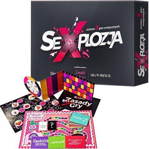 Gra Planszowa Dla Dorosłych - SEXPLOZJA - Zestaw 3 Gier Erotycznych