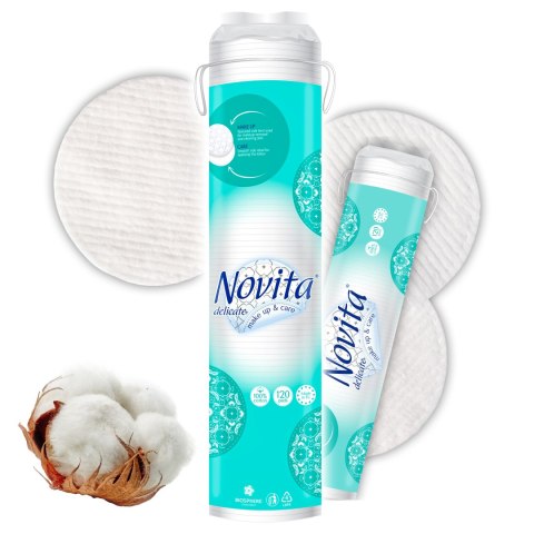 NOVITA Delikatne płatki kosmetyczne 120 sztuk