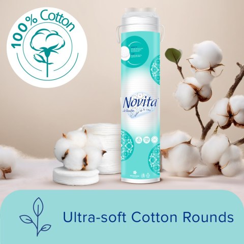 NOVITA Delikatne płatki kosmetyczne 120 sztuk