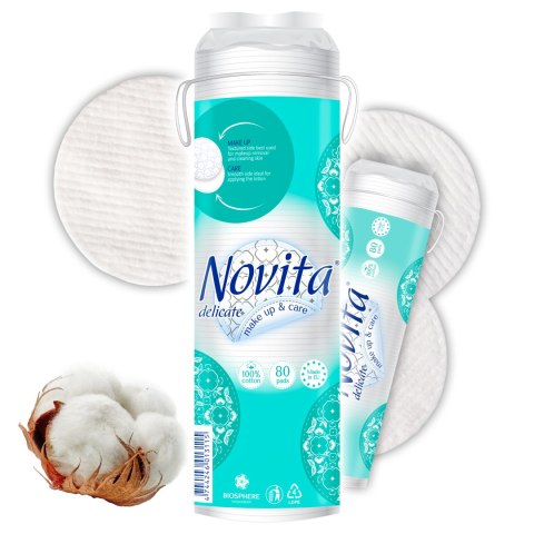 NOVITA Delikatne płatki kosmetyczne 80 sztuk