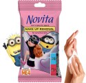NOVITA Minionki Chusteczki nawilżane do demakijażu dla nastolatków, 12 szt.