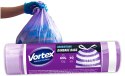 VORTEX Worki na śmieci z taśmą ściągającą HDPE 60X65CM fioletowo białe 60l/10 sztuk